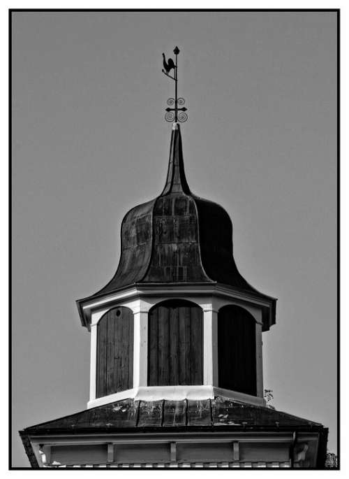 Church Tower Church Tower Black And White Building