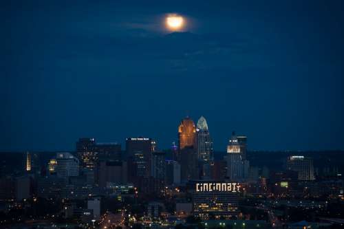 Cincinnati Ohio City Skyline Buildings Skyscrapers