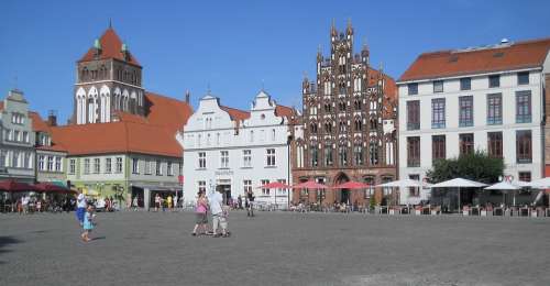 Greifswald Marketplace City Human Architecture