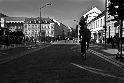 City People Cyclist Contrast