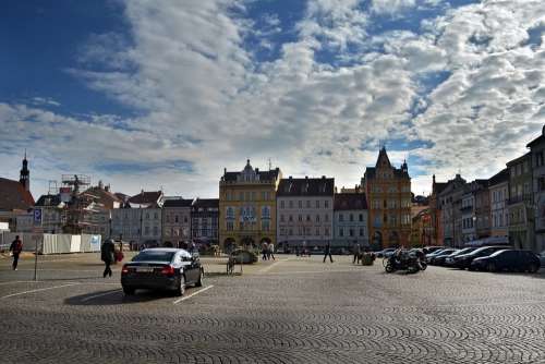 City Old Town Square Czech Budejovice Building