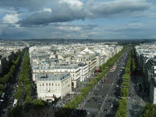 City Panorama Paris France Buildings View
