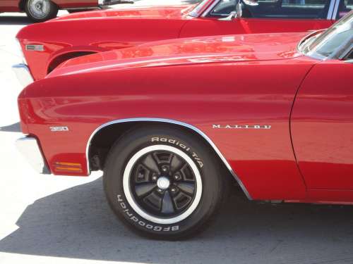 Classic Car Malibu Red Car Vintage Retro Vehicle