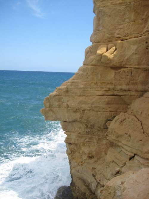 Cliff Rocks Sea