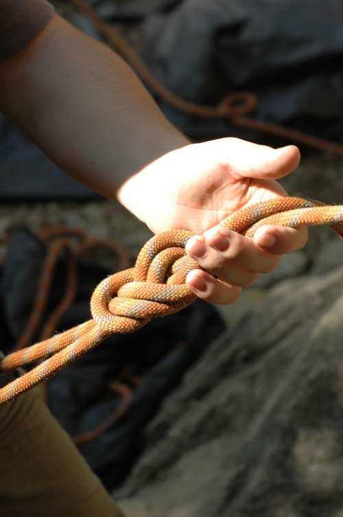 Climb Knot Hand Partner Check Eighth Node