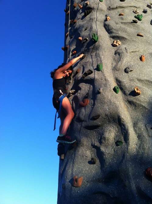 Climbing Rock Climbing Girl Climber Sport