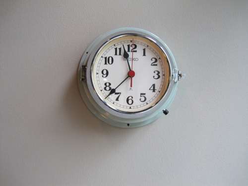Clock Time Wall Pointer Time Indicating Time Of