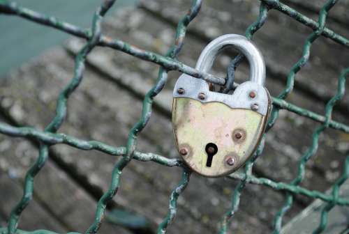 Closed To Castle Padlock Fence