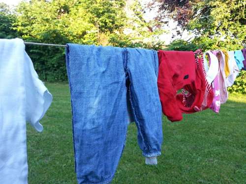 Clothes Line Laundry Wash Depend Clothing