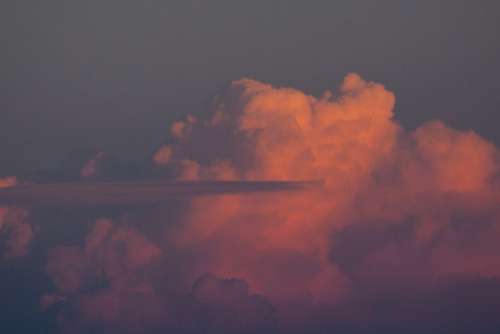 Cloud Afterglow Orange Red Cumulus Clouds Cumulus