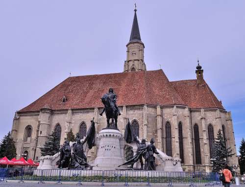 Cluj-Napoca Romania Mathias Rex Square Church