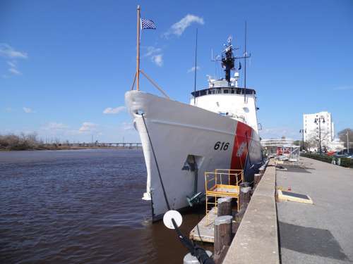 Coast Guard Ship Dock Port Pier Boat Vessel