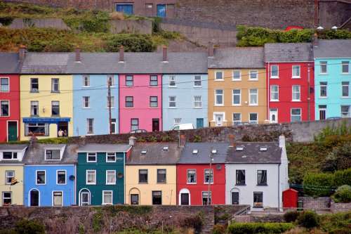 Cobh Cove Houses Pastel Great Island Cork Harbour