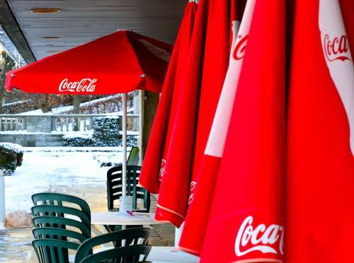 Coca Cola Coke Sunshades Parasols Advertising