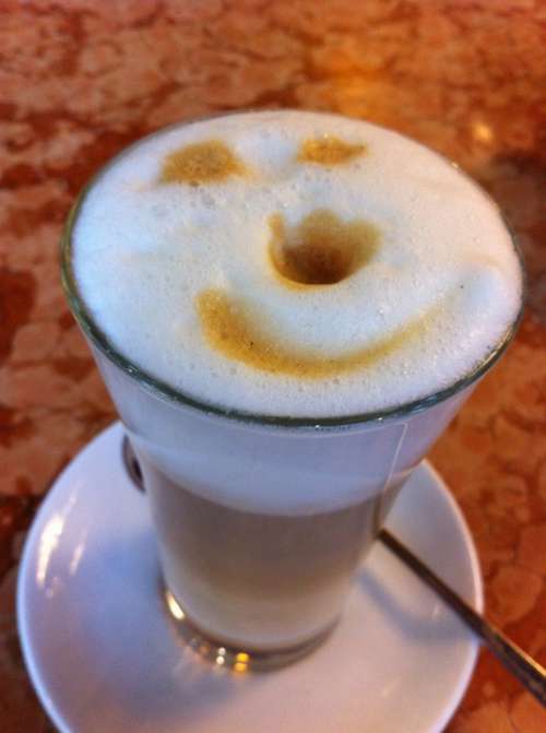 Coffee Smiley Coffee Cup Cup Glass Foam Cafe