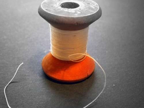 Coil Color Orange Yarn Cord White Sew Patch