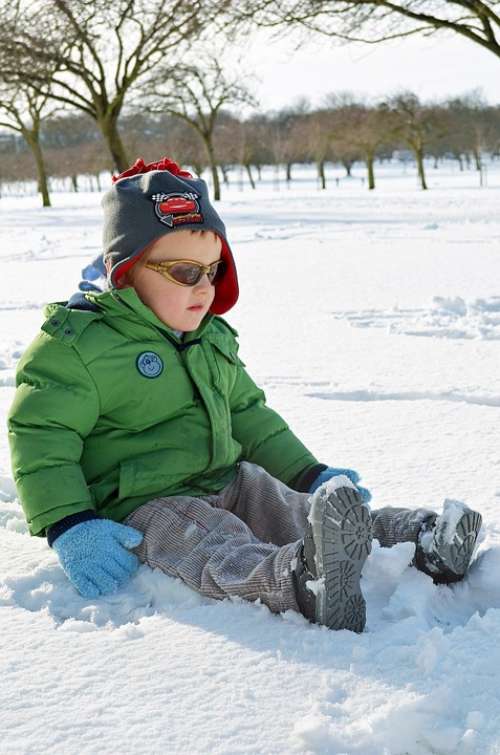 Cold Snow Snowed Minus White Child Boy Game