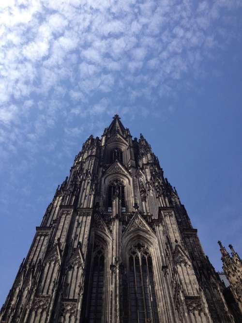 Cologne Dom Facade Building Germany Historically