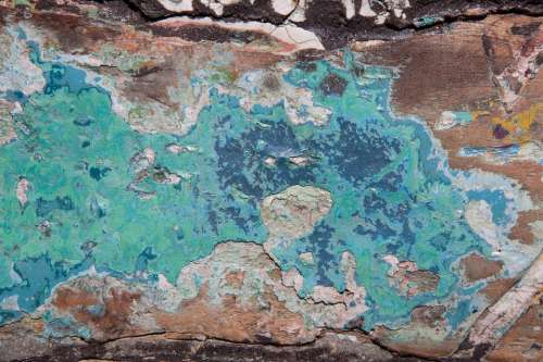Colorful Color Turquoise Old Wood Painted