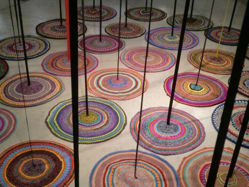 Colorful Carpet Art Retired Linked Wool