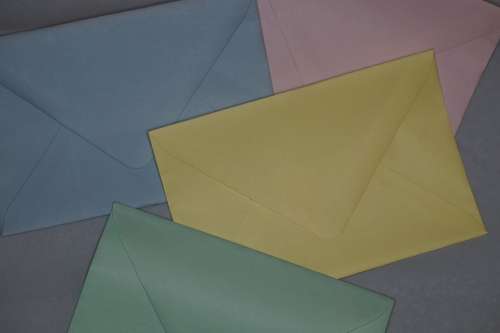 Colorful Pastel Pastellfarben Envelopes Letters