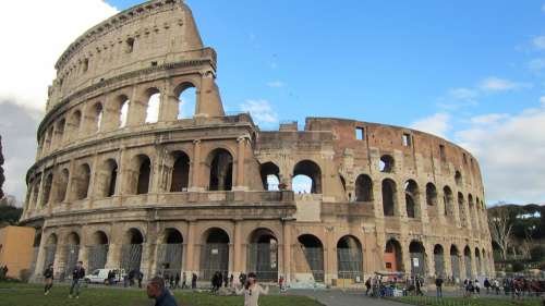 Colosseum Rome Roman Historic Building Arena