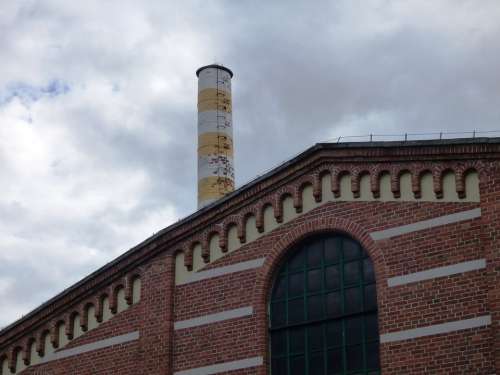 Company Building Chimney Sky Brick