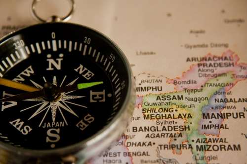 Compass Navigation Map Direction Travel Journey