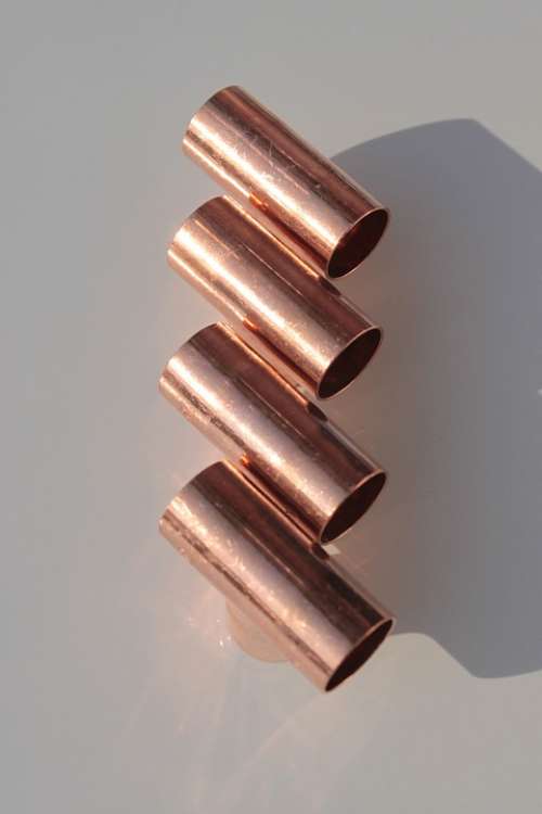 Copper Equal Fittings Joints Metal Soldered Tee