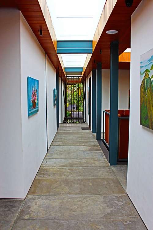 Corridor Walkway Wall Art Gate Path Architecture