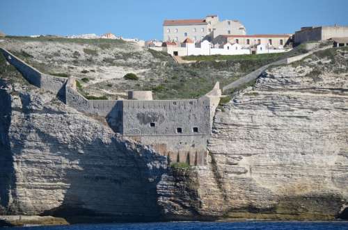 Corsica White Cliffs Cliff Bonifacio Coast France