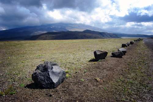 Cotopaxi Mexico Volcano Barrier Stone Landscape
