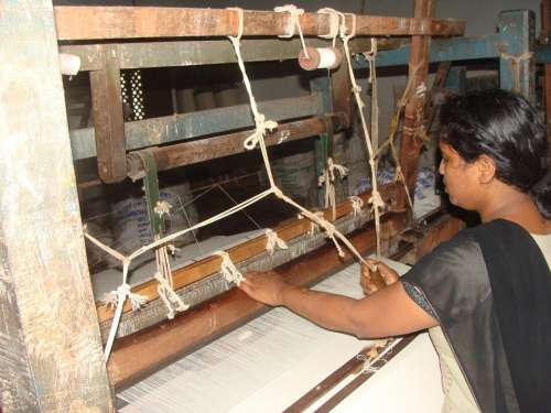 Cotton Spinning Khadi Coarse Cloth Garag India