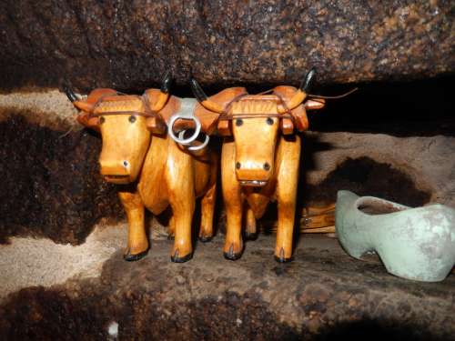 Cows Statuettes Wood