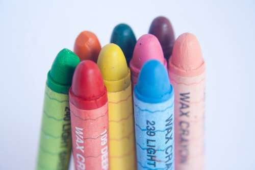 Crayons Spectrum Colors School Education Rainbow