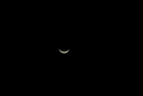 Crescent Moon Moon Crescent Night Sky Cosmos