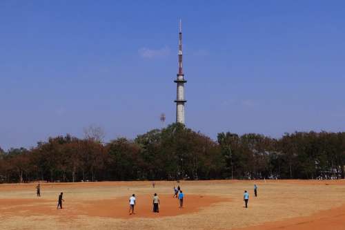 Cricket Sports Practice College Ground Dharwad