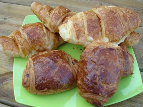 Croissant Breakfast Delicious Food Puff Pastry