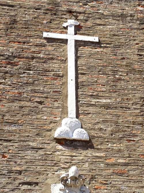 Cross Church Italy Wall Stone White Holy Faith