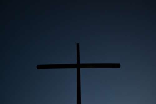 Cross Night Church Religion Christian Christianity