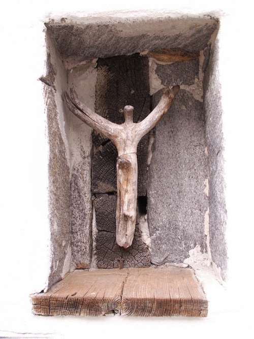 Crucifix Crucified Cross Wall Niche Driftwood