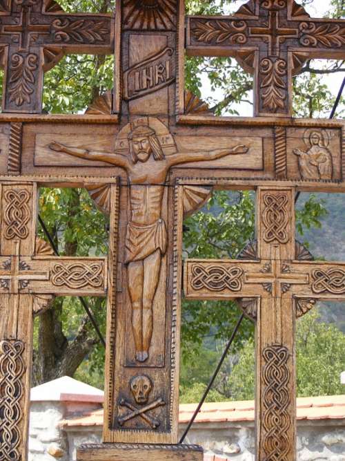Crucifix Monastery Religion Sculpture Trinity