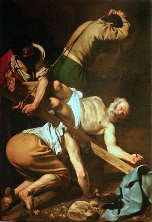 Crucifixion Of St Peter Painting Caravaggio Church