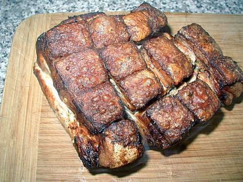 Crust Roast Roast Pork Rind Fry Meat Crust