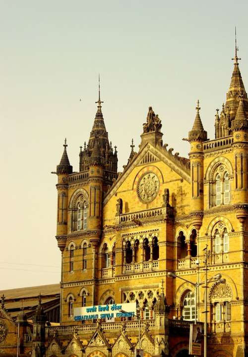 Cst Train Station Building Mumbai India