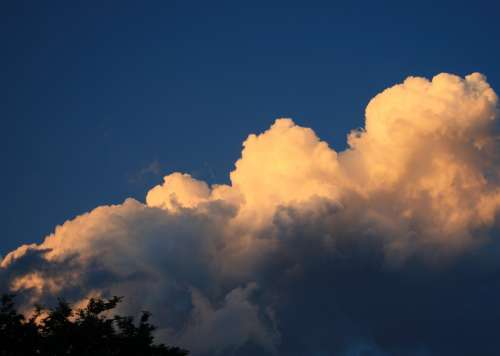 Cumulus Cloud Large Sunlight Light Weather
