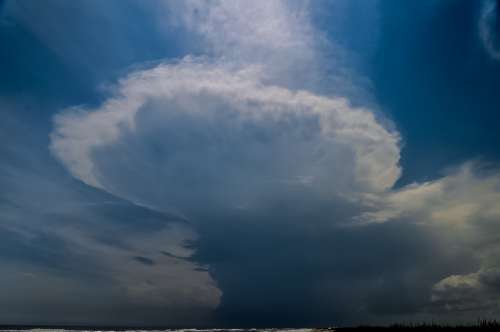 Cumulus Thunderstorm Storm Cloudscape Sky Nature