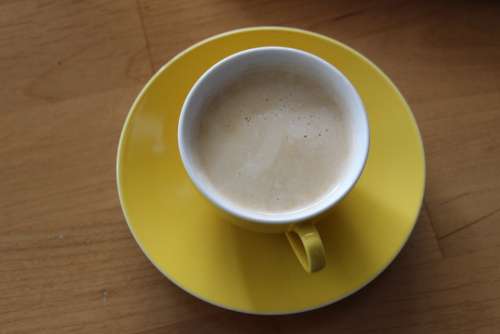 Cup Coffee Yellow Coffee Cup Hot Caffeine Aroma