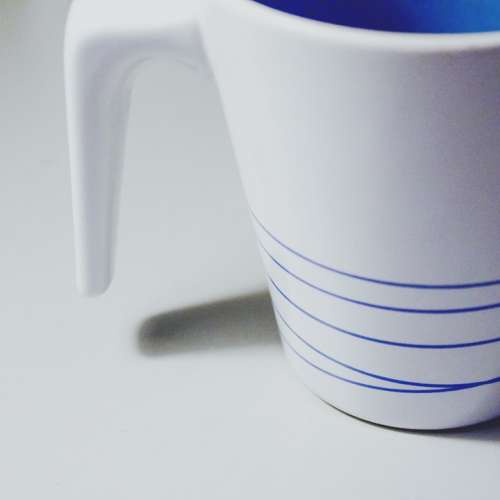 Cup Ikea Minimalist White Blue Still Life Line