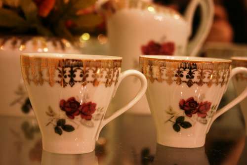 Cup Of Coffee Porcelain Cup Porcelain Decoration